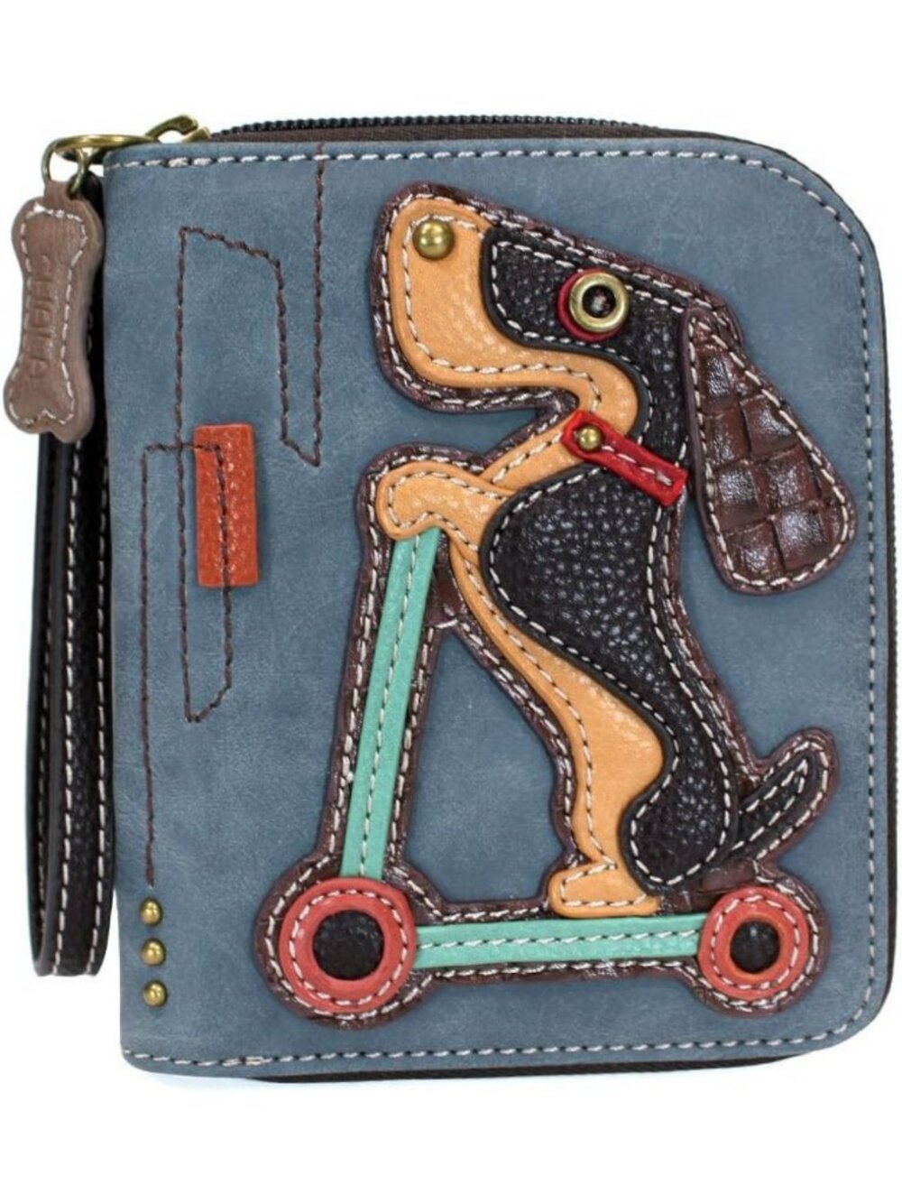 Stylish Zip Around Wallet & Wristlet, 8 Card Slots, Durable PU Leather, Chic